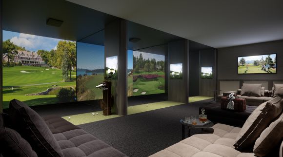 The Landmark's golf simulator. Credit: A+ Design Group How to make strata fees work in your favour