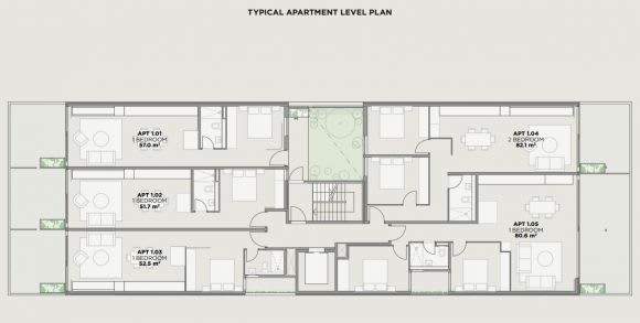 Typical Nightingale plan. © Breathe Architecture Melbourne Urban Design Meetup #3: The ethos and business model behind Nightingale