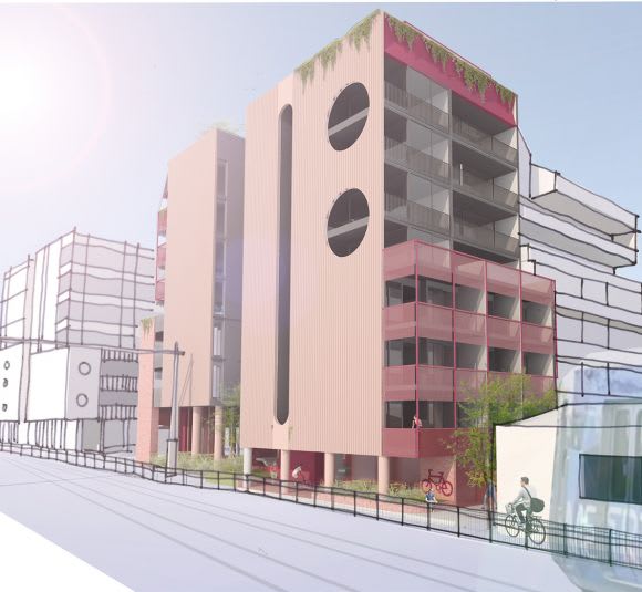 Kennedy Nolan's Nightingale Building along the Upfield corridor. Image: Kennedy Nolan Nightingale Village - Episode IV - Kennedy Nolan