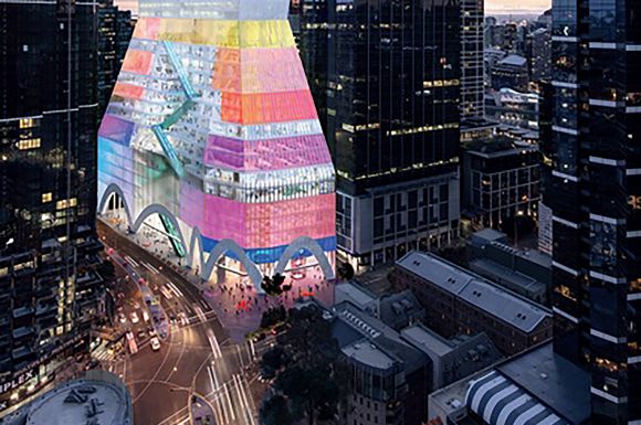 The Base at street level. Image: OMA + Conrad Gargett Southbank by Beulah: OMA & Conrad Gargett - The Base