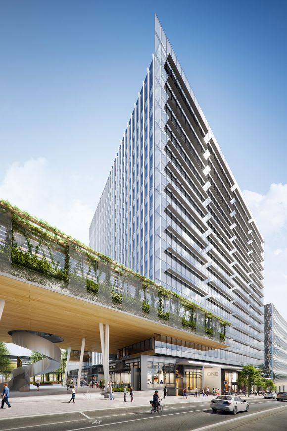 One Melbourne Quarter and its Sky Garden will rise above Collins Street West. Image: Lendlease Melbourne Quarter bridges the gap between the CBD and Docklands