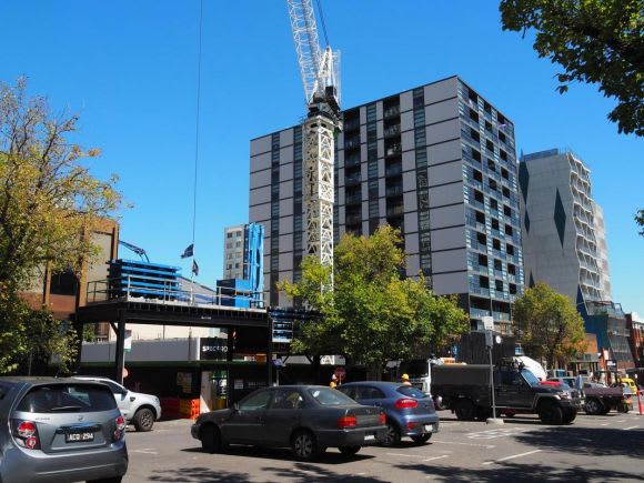 Flagstaff Green - image: UM user redden A snapshot of Melbourne's construction - March 2018