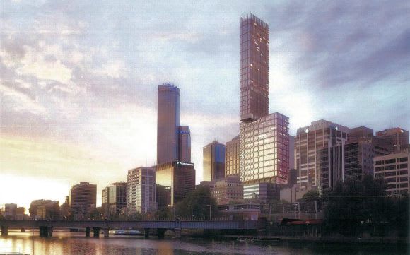 Is this the way forward for 447 Collins Street? Image courtesy Woods Bagot Just another week in Melbourne
