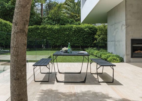Two sided Flint Table Australian-made furniture perfect for apartments