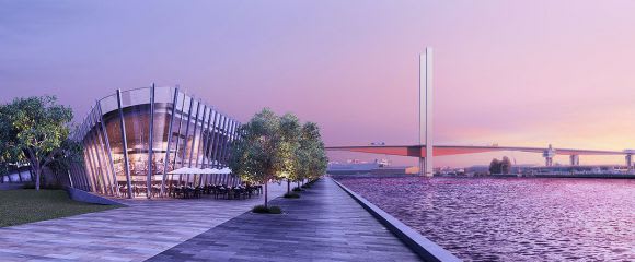 An extended promenade. Image courtesy Mirvac Yarra's Edge Forges Ahead