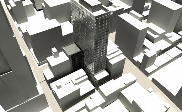 140 Queen Street had approval for a 27-storey serviced apartment tower. Image: KTA Development Scenario: 140 & 150 Queen Street