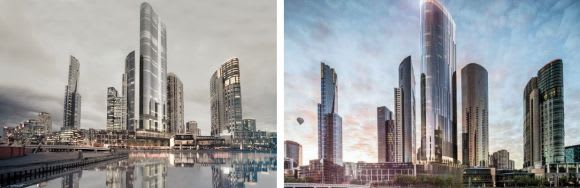Crown Plaza? Crown Resorts joined as a JV partner before running a design competition. Images: Bates Smart All in good time: The evolution of One Queensbridge