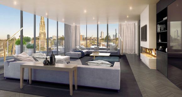 A penthouse resplendid with fireplace and expansive views Ralston South Yarra brings out Elenberg Fraser's subtle side