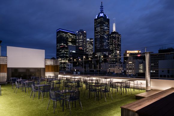 Technē's revamp of the Rooftop Bar & Cinema builds on the venue's success. Image: Tom Blachford Raising the bar - Technē revamps Rooftop Bar and Cinema