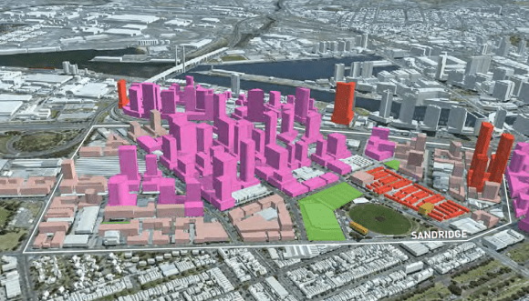 Sandridge build-out diagram - Urban Design Strategy Fishermans Bend's Urban Design Strategy - visuals