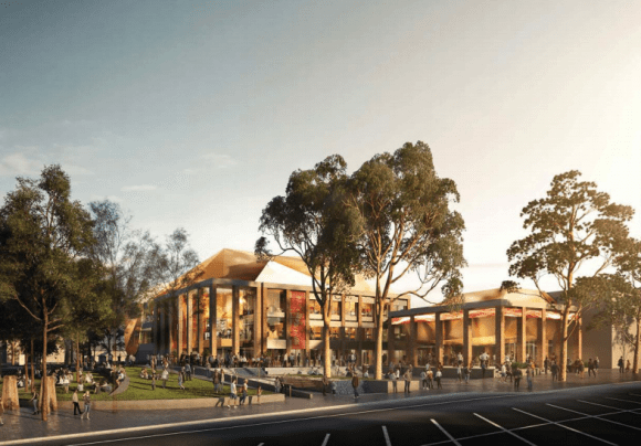 FJMT concept design. Credit: FJMT Three designs shortlisted for Sutherland Entertainment Centre's refurbishment