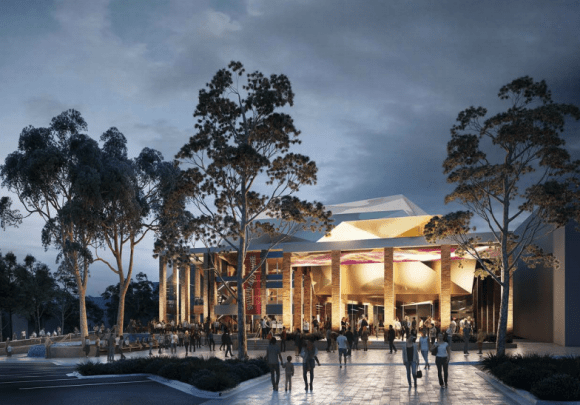 FJMT concept design. Credit: FJMT Three designs shortlisted for Sutherland Entertainment Centre's refurbishment