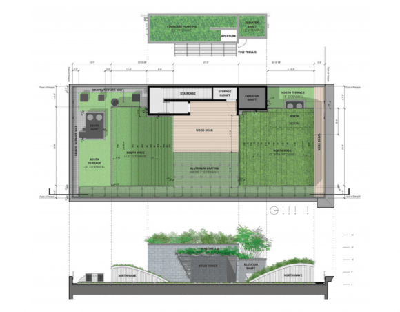 Overhead and Cross-Section Schematics. Credit: Michael Van Valkenburgh Associates, Inc. Overhead and Cross-Section Schematics. Credit: Michael Van Valkenburgh Associates, Inc.