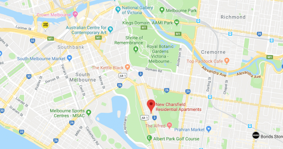 Location of New Charsfield Apartments. Image by Google Maps. Location of New Charsfield Apartments. Image by Google Maps.