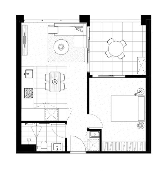 Lincoln Apartments floor plan, one bedroom, one bathroom. Credit: Cedar Woods Solid growth in Melbourne’s west: Williams Landing property values continue to rise