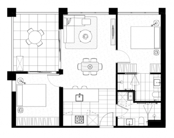 Lincoln Apartments floor plan, two bedroom, two bathroom. Credit: Cedar Woods Solid growth in Melbourne’s west: Williams Landing property values continue to rise