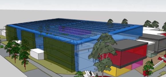 Vertical green wall along the eastern facade. Credit: City of Melbourne City of Melbourne releases latest concept designs for the Kensington Community Recreation Centre