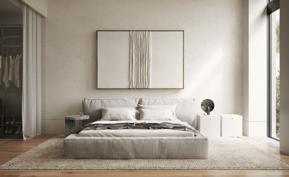 94 River Street's Tall House bedroom render. Credit: Hecker Guthrie Future Cities' Toly & Irene share more details about their latest South Yarra development