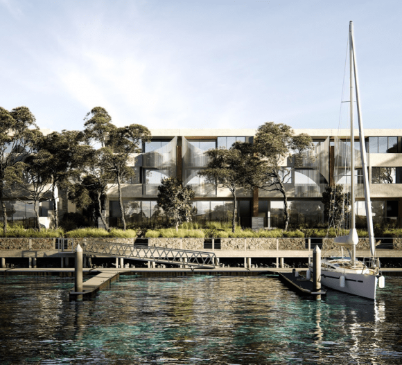 Martha Cove marina. Victoria’s Martha Cove is set to welcome 14 new luxury townhomes