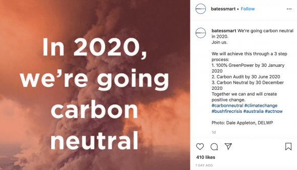 Source: Instagram/@batessmart Architecture firms across Australia agree to strive for carbon neutrality by Dec 2020