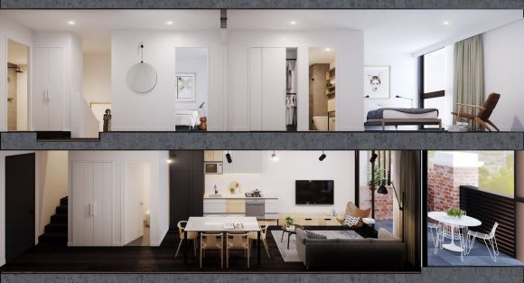 Artist's impression of a loft within Trilby. Image courtesy SPEC Property Trilby Apartments a reflection of its target market