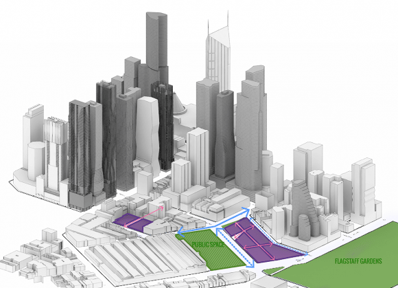 The Munro site shaded in purple can be seen to the left of image Munro site's shortlist throws up a surprise contender