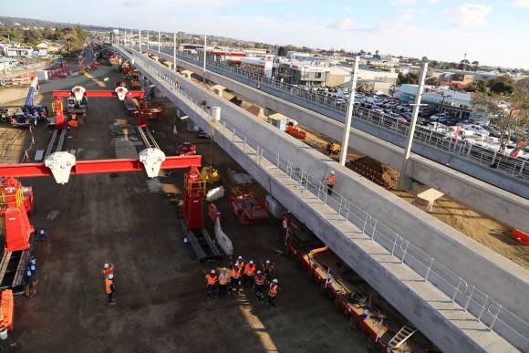New bridges over Skye/Overton Road in Frankston - image: LXRA Essendon's turn for a construction blitz - major works to kick off on Buckley Street level crossing removal