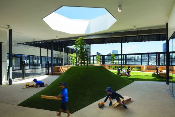 South Melbourne Primary School's design sits within a very urban setting. Image : Dianna Snape Hayball's Richard Leonard provides insight into the South Melbourne Primary School