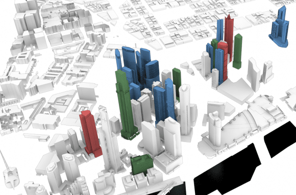 Southbank aerial of the central cluster. Southbank's surge continues: another CBD model update