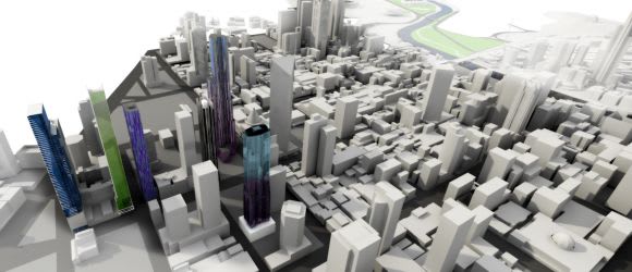 Rendered Melbourne CBD. © Urban Melbourne Urban Melbourne's CBD Model in the making