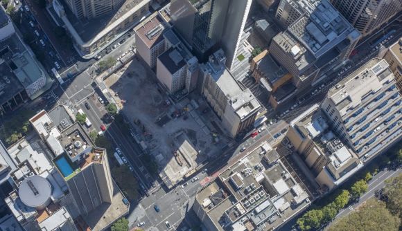 Demolition in Pitt Street is now complete. Image: Sydney Metro Track laying complete on Sydney Metro North West