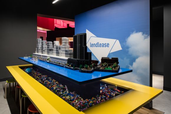 Victoria Harbour Sales and Leasing Centre features a Lego model. Image courtesy Techne Technē designs an immersive experience for the Victoria Harbour Sales and Leasing Centre