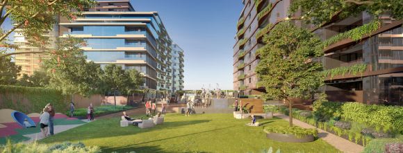 Sky Gardens as the name suggests has 4,000 sqm of communal open space. Image : skygardenresidences.com.au Sky Garden residences launched as construction progresses on The Glen