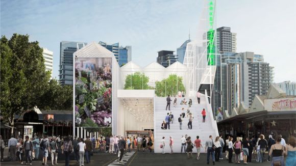 Breathe Architecture's Market Garden Pavilion is due to be up and running in October. Image: City of Melbourne The Queen Victoria Market renewal project: a refresher
