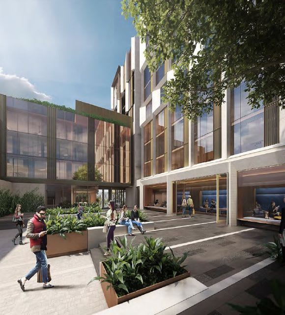 625-631 Swanston Street's internal open space. Planning image: Hayball UniMelb adds Swanston Street to their student accommodation portfolio