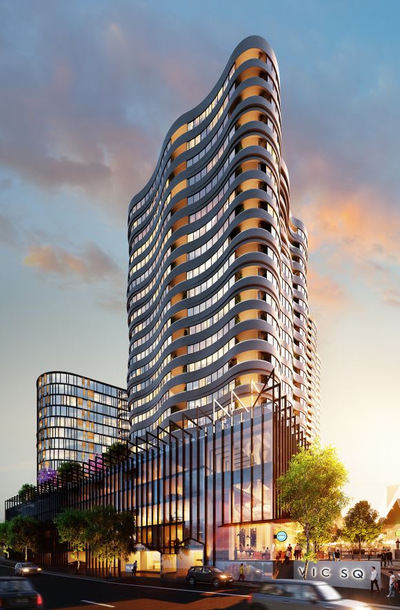 The first stage of Victoria Square has commenced construction. Image: Supplied LU Simon commences construction on Growland's Victoria Square