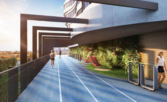 Australia’s first elevated arterial track. Victoria Square amenities