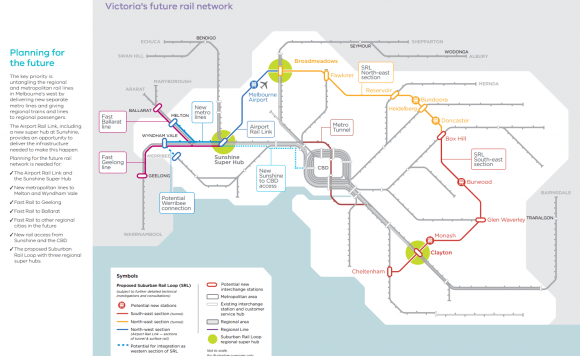 Heavy rail public transport projects in Melbourne. Image: bigbuild.vic.gov.au Western Melbourne's complex rail plan needs to be done right
