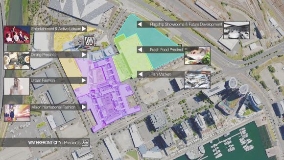 Waterfront City's distinct precincts. Waterfront City's transformation continues