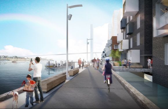 Yarra Walk promenade. Image: Lendlease Lendlease's Collins Wharf Master Plan - the final piece of Victoria Harbour