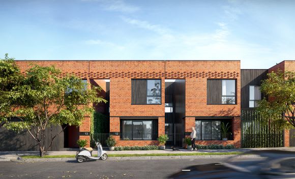 Yarraville Place townhome exterior. Image supplied. Overwhelming sales statistics last week reveal reinstated confidence in the off-the-plan market