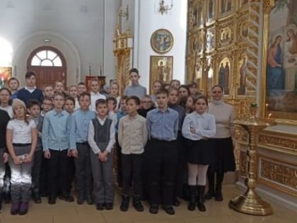 Ученики четвертых классов гимназии №150» в рамках изучения модуля «Основы Православной культуры» посетили собор Рождества Христова