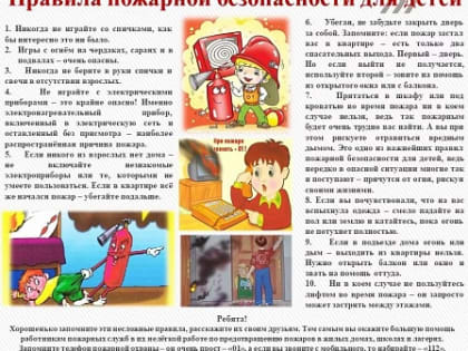 Правила противопожарной безопасности в Амурском-2