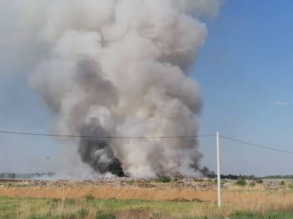 Из-за горящей свалки в Омской области задыхается целый город   [ФОТО]  