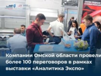 Коллективный стенд Омской области завершил свою работу на международной выставке «Аналитика Экспо»