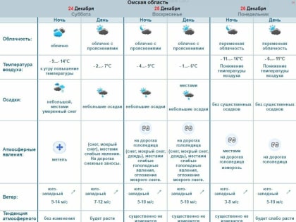 В воскресенье в Омске потеплеет почти до 0 градусов