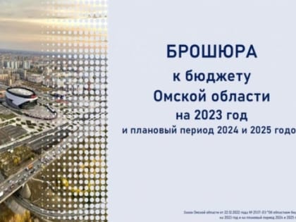 Омский минфин разместил областной бюджет на 2023-2025 г. в инфографике