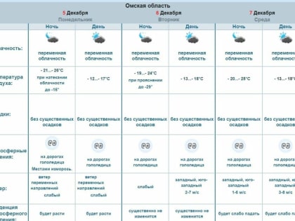 Слабый ветер и гололед. Какая погода ждет омичей на грядущей неделе