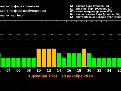 Прогноз геомагнитной обстановки для омичей