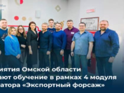 Экспортеры Омской области продолжают обучение в рамках акселератора «Экспортный форсаж»